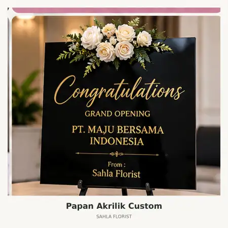Papan Bunga Akrilik Ragunan